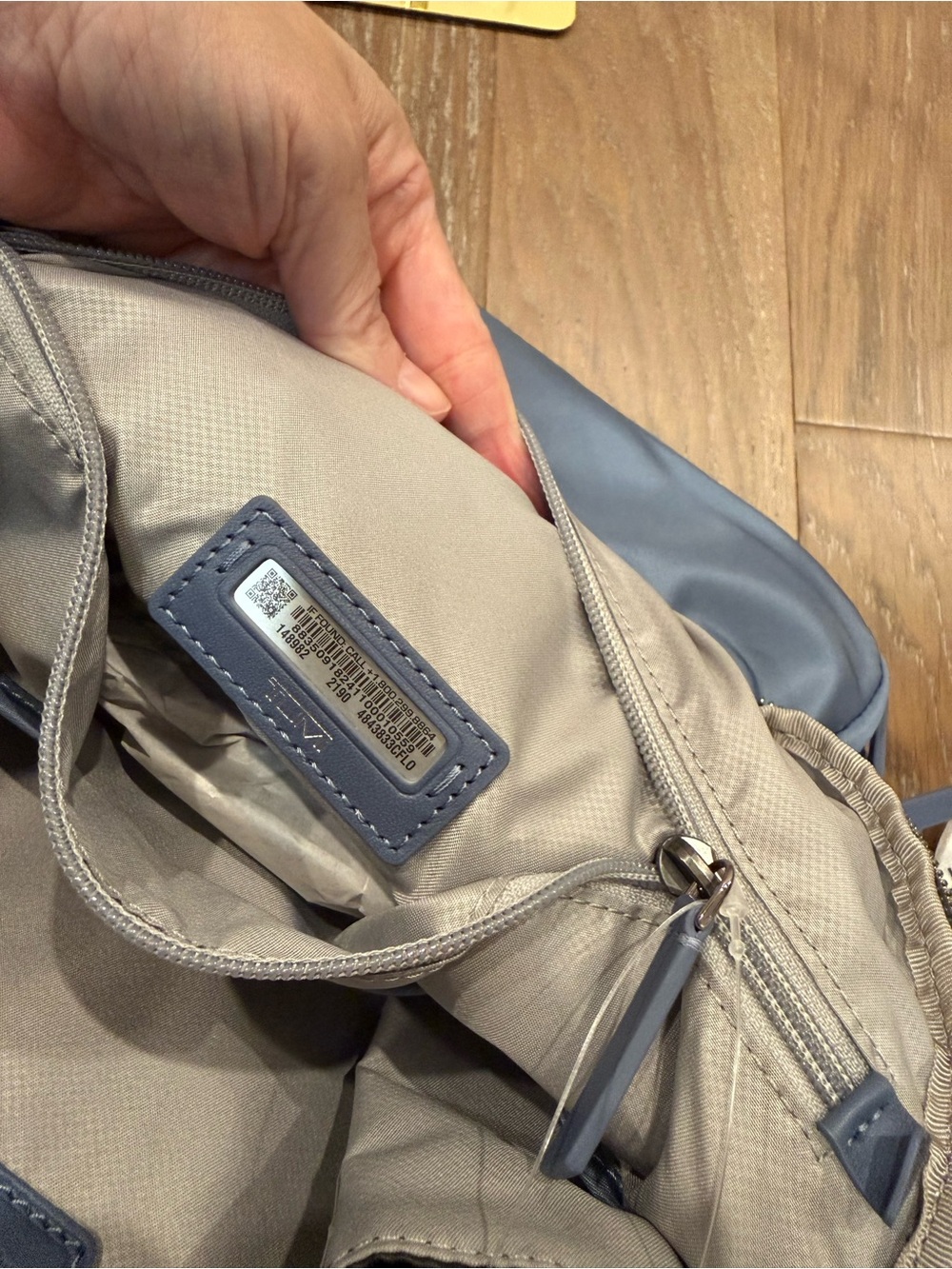 Tumi Light Blue Backpack with Front Pockets Fits 13” Laptop Muti Compartments - Picture 13 of 15